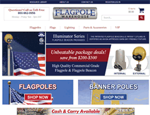 Tablet Screenshot of flagpolewarehouse.com